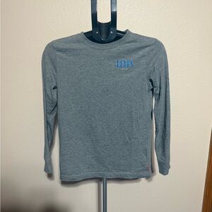 Levi's Kids Blue Logo Gray Long Sleeve Tee